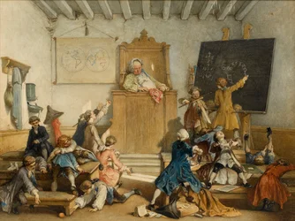 Bildung für die Privilegierten, eine Schule für die Kinder von Höflingen, Wien, 1867